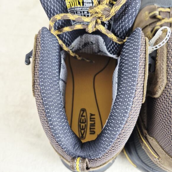 KEEN Utility Men's Braddock Mid Steel Toe WP Work Shoe Size 10 D Brown - Picture 7 of 11